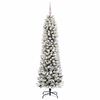 vidaXL Artificial Christmas Tree with 150 LEDs with Stand White 150 cm