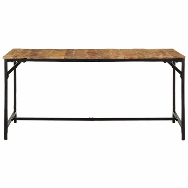 vidaXL Dining Table 160x80x75 cm Solid Wood Rough Mango