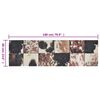 vidaXL Kitchen Rug Washable Animal Skin 60x180 cm Velvet