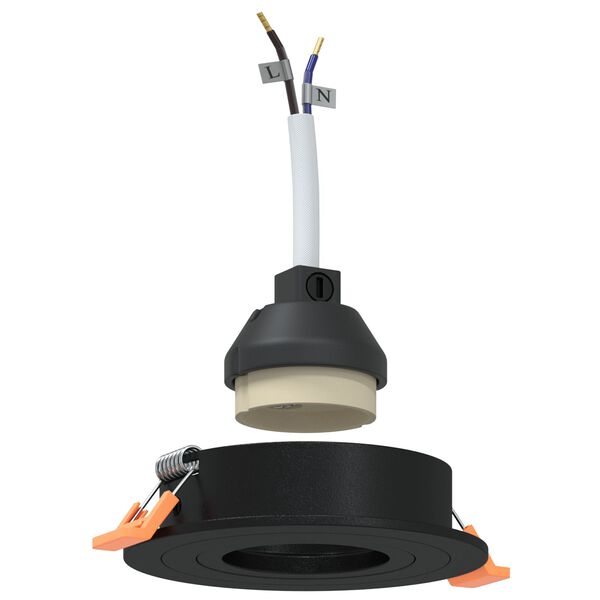 vidaXL Spotlight 12 pcs Black 9 x 9 x 2 cm Aluminium