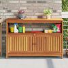 vidaXL Garden Console Table 110x35x75 cm Solid Wood Acacia