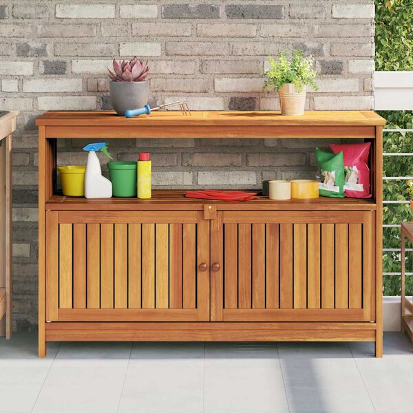 vidaXL Garden Console Table 110x35x75 cm Solid Wood Acacia