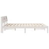 vidaXL Bed Frame with Headboard White 150 x 200 cm Solid Pine Wood