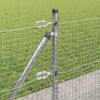 vidaXL Fence Post Silver 100 x 0.6 m (25 x 25 mm mesh) Steel