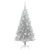 vidaXL Christmas Tree with 150 LEDs with Stand Silver 120 cm PET