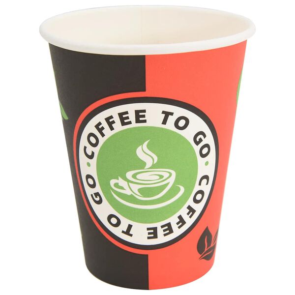 vidaXL Paper Coffee Cups 1000 pcs 12oz 300ml Red and Black