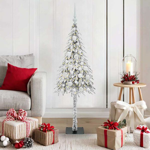vidaXL Christmas Tree with 150 LEDs White 120 cm PE and Steel
