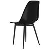 vidaXL Dining Chairs 6 pcs Black PP
