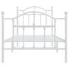 vidaXL Metal Bed Frame without Mattress with Footboard White 90x200cm