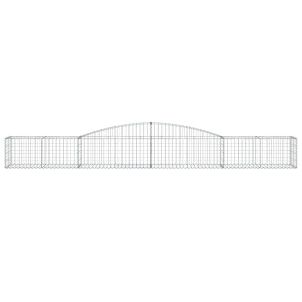 vidaXL Arched Gabion Baskets 7 pcs 400x50x40/60 cm Galvanised Iron