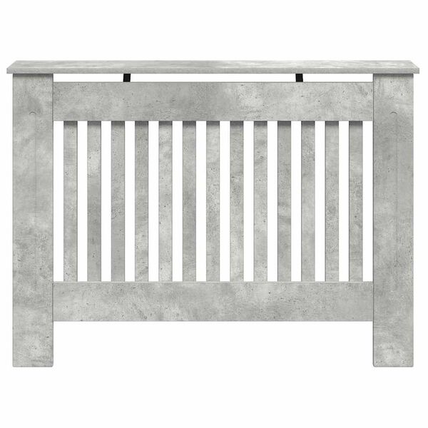 vidaXL Radiator Cover Concrete Grey 112 x 19 x 81.5 cm Engineered Wood