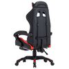 vidaXL Racing Chair with Footrest Red and Black Faux Leather