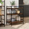 vidaXL Kitchen Trolley Smoked Oak 65x40x86.5 cm Engineered Wood