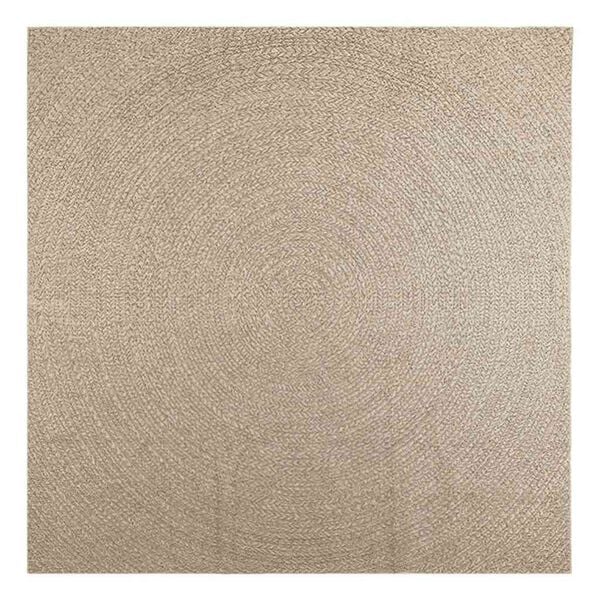 vidaXL Rug ZIZUR Beige 240x240 cm Jute Look Indoor and Outdoor