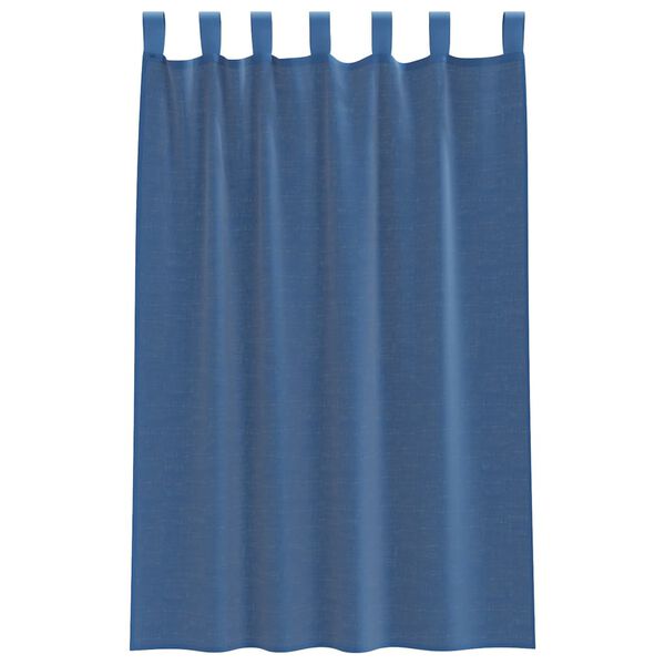 vidaXL Voile Curtains with Loops 2 pcs Royal Blue 140x175 cm
