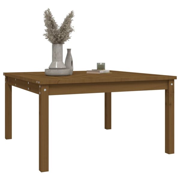 vidaXL Garden Table Honey Brown 82.5x82.5x45 cm Solid Wood Pine