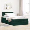 vidaXL Ottoman Bed with Mattress & LEDs Dark Green 120x200cm Velvet