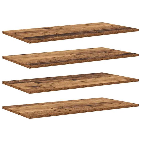 vidaXL Bookshelf Board 4 pcs Brown 80 x 40 x 1.5 cm Engineered Wood