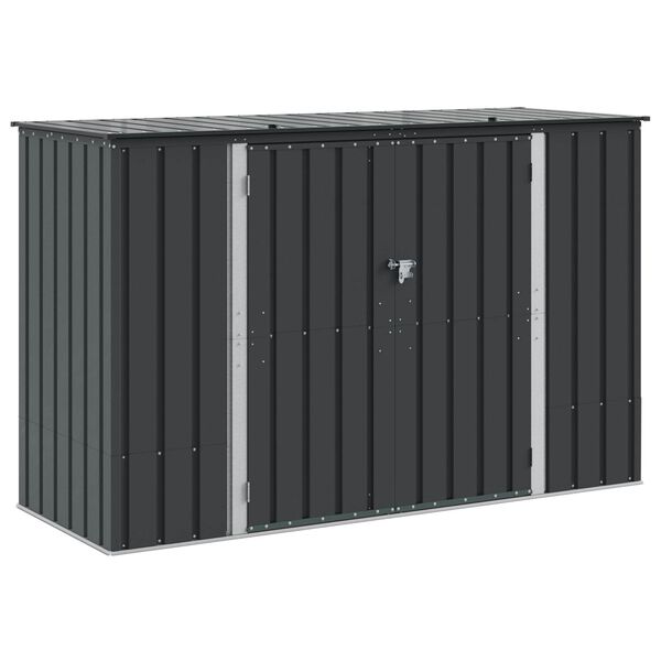 vidaXL Garden Storage Box Black 214 x 82 x 132 cm Steel
