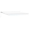 vidaXL Manual Retractable Awning White 5 x 3 m