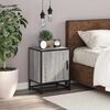 vidaXL Bedside Cabinet Grey Sonoma 40x31x50 cm Engineered Wood and Metal