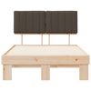 vidaXL Bed Frame with Upholstered Headboard Taupe 120 x 190 cm
