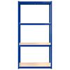 vidaXL 4-Layer Shelves 4 pcs Blue Steel&Engineered Wood