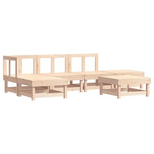 vidaXL 6 Piece Garden Lounge Set Solid Wood Pine