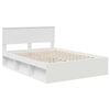 vidaXL Bed Frame with Headboard White 140 x 190 cm Engineered wood