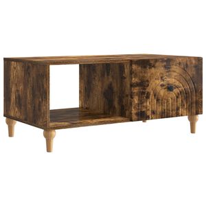 vidaXL Coffee Table Smoked Oak 90 x 50 x 40 cm Engineered Wood