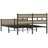 vidaXL Bed Frame without Mattress Sonoma Oak 150x200 cm King Size Engineered Wood