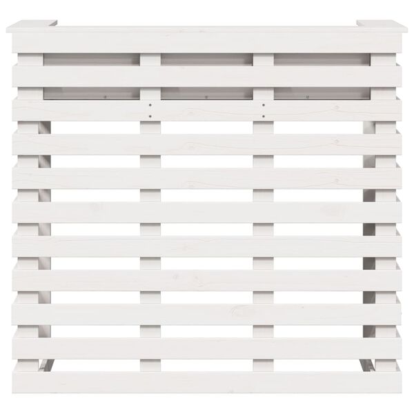 vidaXL Outdoor Bar Table White 113.5x50x103 cm Solid Wood Pine