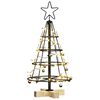 vidaXL Christmas Cone Tree with Stand Black 60 cm Steel