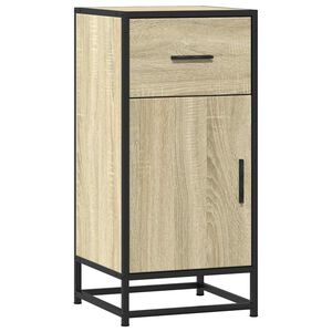 vidaXL Sideboard Sonoma Oak 35.5x35x76 cm Engineered Wood and Metal