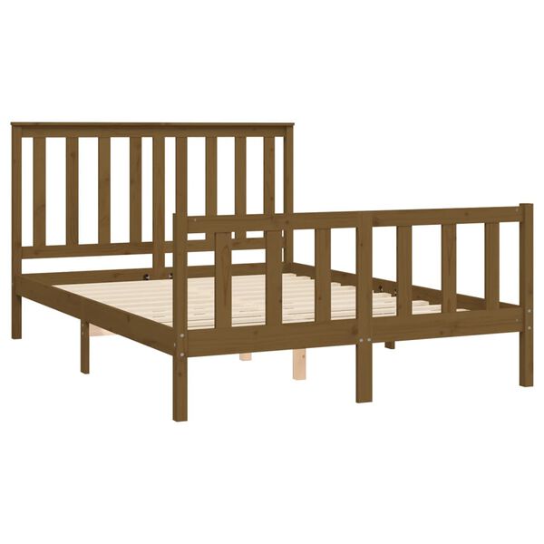 vidaXL Bed Frame without Mattress Honey Brown 120x200 cm Solid Wood Pine