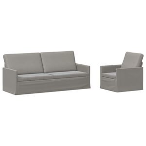 vidaXL Sofa Set 2 pcs Light Grey Velvet