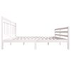 vidaXL Bed Frame without Mattress White Super King Solid Wood