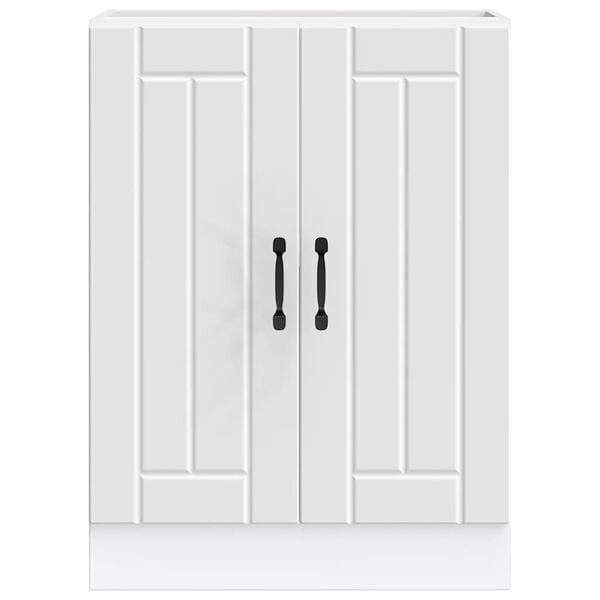 vidaXL Sink Base Cabinet Lucca White Engineered Wood