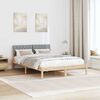 vidaXL Bed frame Brown and light grey 140 x 200 cm Solid pine wood