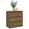 vidaXL Bedside Cabinets 2 pcs Honey Brown 60x36x64 cm Solid Pinewood