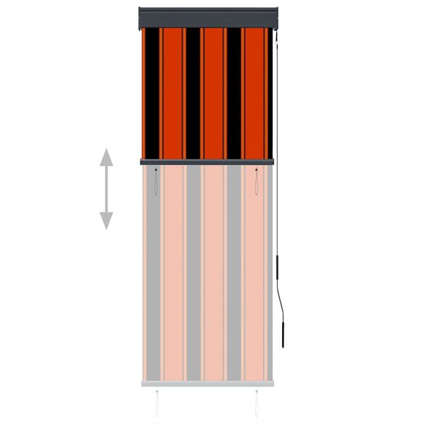 vidaXL Outdoor Roller Blind 60x250 cm Orange and Brown