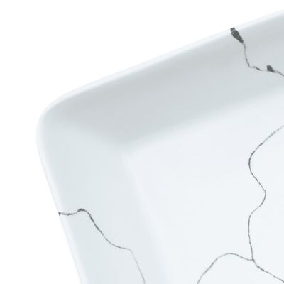 vidaXL Countertop Basin White Rectangular 46x35.5x13 cm Ceramic