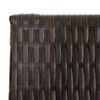 vidaXL Room Divider 5 Panels Brown Poly Rattan