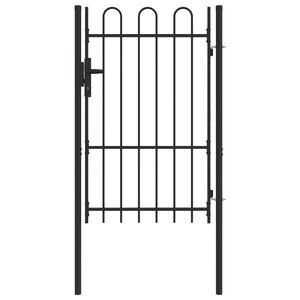 vidaXL Fence Gate BOXTEL 103 x 200 cm Powder-Coated Steel Grey