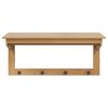 vidaXL Coat Rack Hill Honey Brown 90 x 35 x 41.5 cm Solid Pine Wood