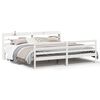 vidaXL Bed Frame with Headboard without Mattress White 180x200 cm Super King