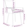vidaXL Dining Chairs 2 pcs Dark Grey Fabric and Faux Leather