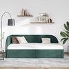 vidaXL Corner Bed Frame Dark Green 90 cm x 200 cm Velvet