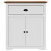 vidaXL Hallway Cabinet BODO White and Brown 80x35x90 cm