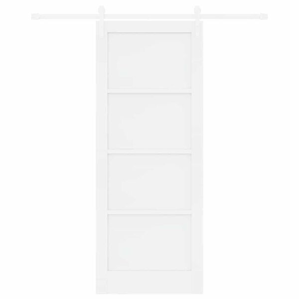 vidaXL Sliding Door White 83 x 211 cm Solid Pine Wood